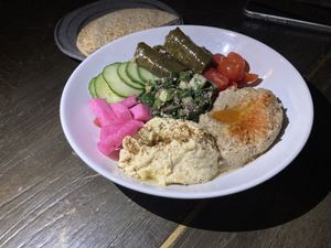 Mediterranean plate at The Corner Beet in Denver