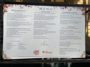 Menu 1  at The Corner Beet in Denver