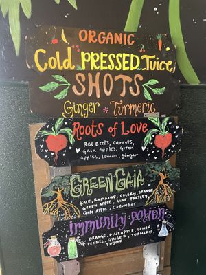 Juice menu   at The Corner Beet in Denver