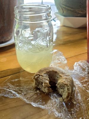 Maple donut and lemonade at The Corner Beet in Denver