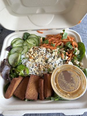 Peanut tofu satay salad   at The Corner Beet in Denver