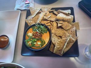 Cashew queso  at Vital Root in Denver