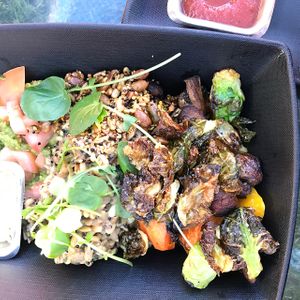 Sunflower seed risotto at Vital Root in Denver