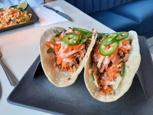 Bahn mi tofu tacos at Vital Root in Denver