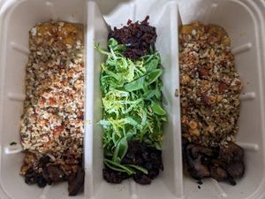 Sunflower risotto at Vital Root in Denver