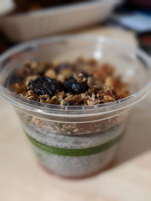 Strawberry shortcake chia pudding at Vital Root in Denver