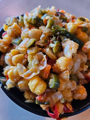 Chickpea salad at Vital Root in Denver