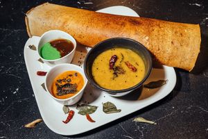 vegan masala dosa at Atithi in Delft