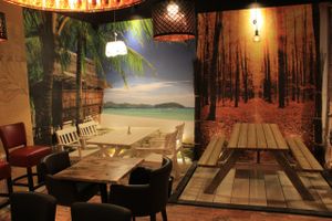 Thematic seating area - beach and forest! at Atithi in Delft