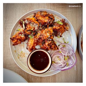 Onion bhaji  at Atithi in Delft