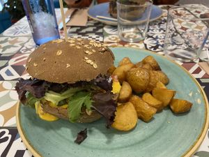 Mexican Burger at Distrito Vegano in Madrid
