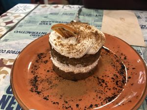Carrot cake  at Distrito Vegano in Madrid