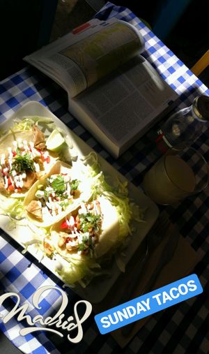 delicious tacos  at Distrito Vegano in Madrid