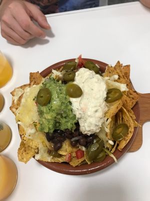 Vegan nachos  at Distrito Vegano in Madrid
