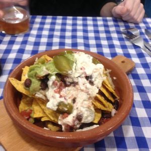 Great nachos at Distrito Vegano in Madrid