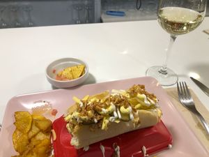 American Hotdog style - Delicious! at Distrito Vegano in Madrid