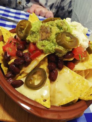 Nachos at Distrito Vegano in Madrid