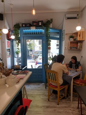 Inside at Distrito Vegano in Madrid