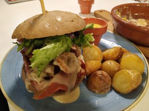 Beyond burger at Distrito Vegano in Madrid