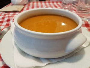 Cocido soup at Distrito Vegano in Madrid