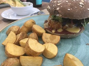 kentucky burger  at Distrito Vegano in Madrid