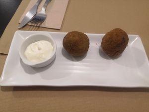 Croquetones at Distrito Vegano in Madrid