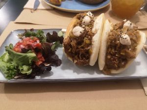 Baos at Distrito Vegano in Madrid