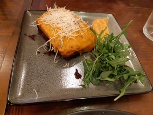 Main / Purple cabbage lassagne at La Encomienda in Madrid