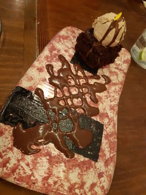 Dessert / Brownie at La Encomienda in Madrid