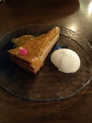 Tarta de queso at La Encomienda in Madrid