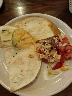 Quesadilla vegana at La Encomienda in Madrid