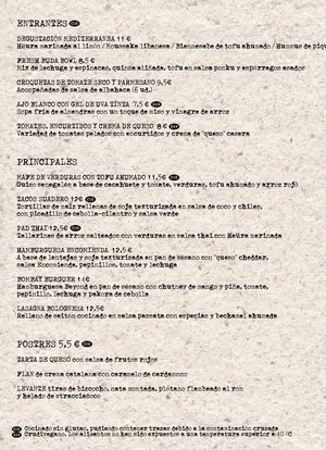 Menú  at La Encomienda in Madrid