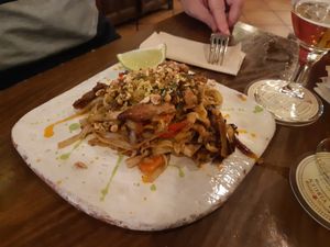 Main / Pad thai at La Encomienda in Madrid