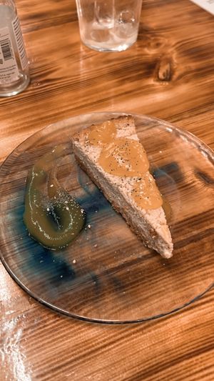A very tasty vegan dessert   at La Encomienda in Madrid
