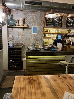 The bar   at La Encomienda in Madrid