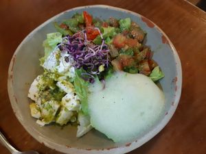 Starter / Greek salad at La Encomienda in Madrid