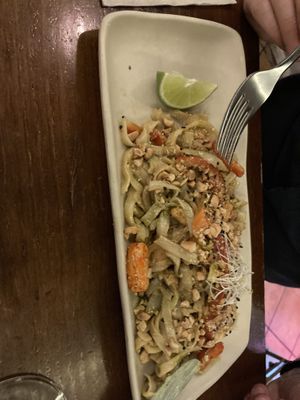 Pad Thai dish for husband - super tasty  at La Encomienda in Madrid