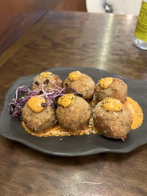 Yuca croquettes  at La Encomienda in Madrid