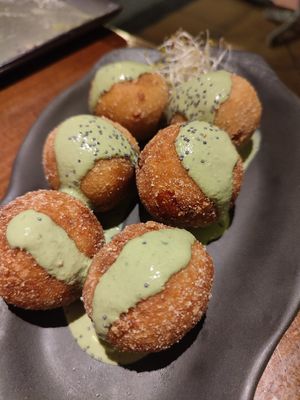 Tomato and parmesan Croquetas at La Encomienda in Madrid