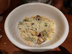 Menu of the day / Main / Fusilli bascaiola at La Encomienda in Madrid