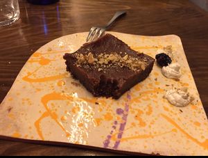 brownie crudivegano  at La Encomienda in Madrid