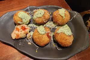Croquettes at La Encomienda in Madrid