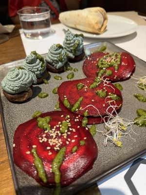 Beet appetizer  at La Encomienda in Madrid