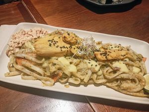 Pad thai (delicious!) at La Encomienda in Madrid