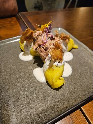 Peruvian dish at La Encomienda in Madrid