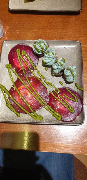 Beetroot ravioli at La Encomienda in Madrid