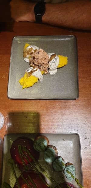 Jackfruit and mash at La Encomienda in Madrid