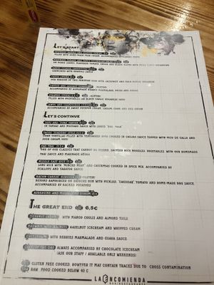Menu   at La Encomienda in Madrid