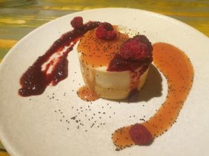 Tarta de queso at La Encomienda in Madrid