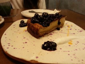 Cheesecake at La Encomienda in Madrid